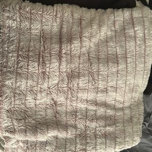 Pink and White blanket.